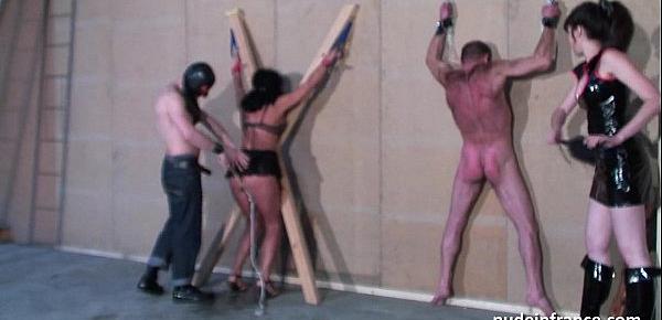  Amateur french couples in sex slaves action hard analyzed in bdsm